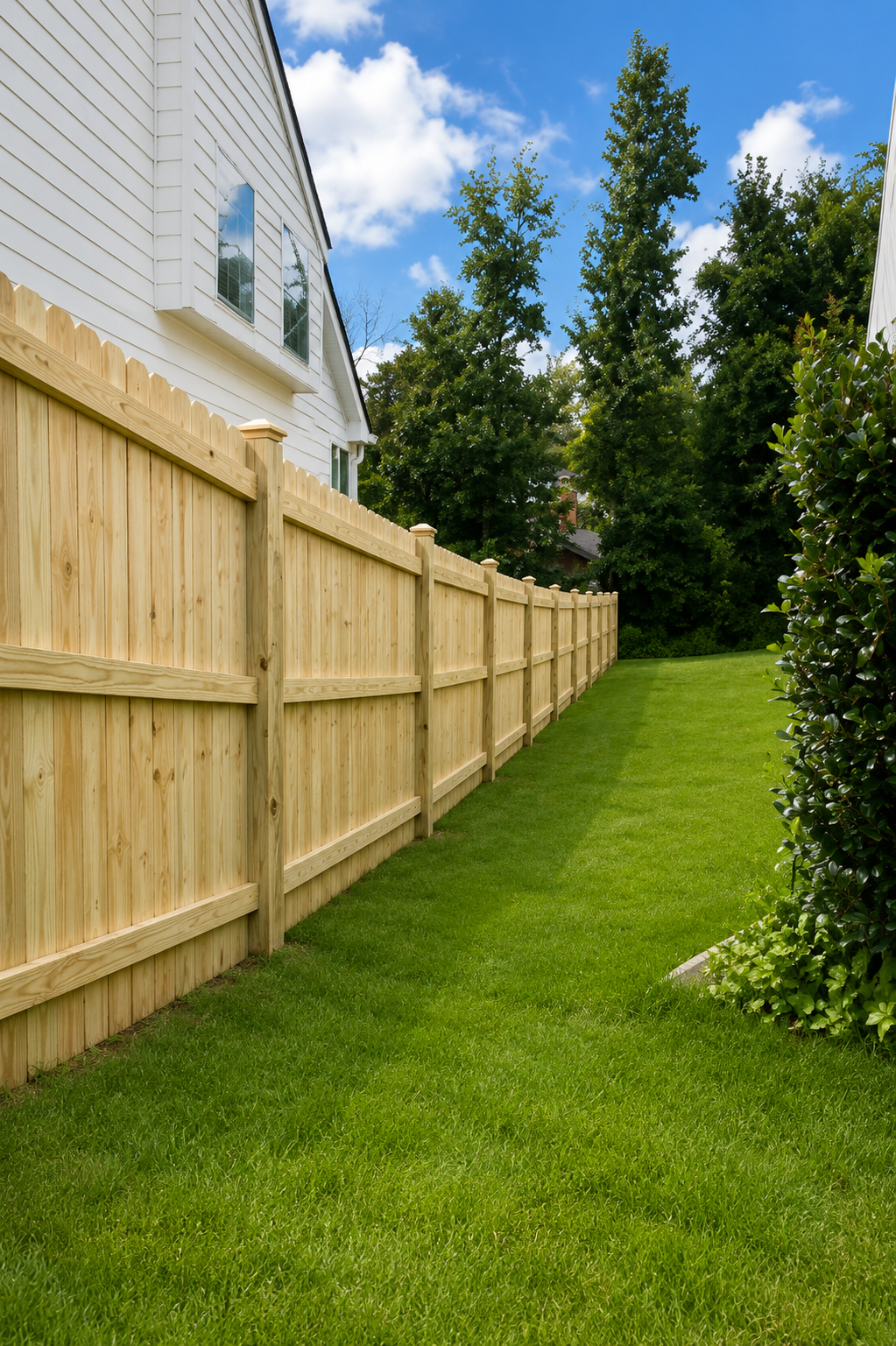 Six foot privacy fence